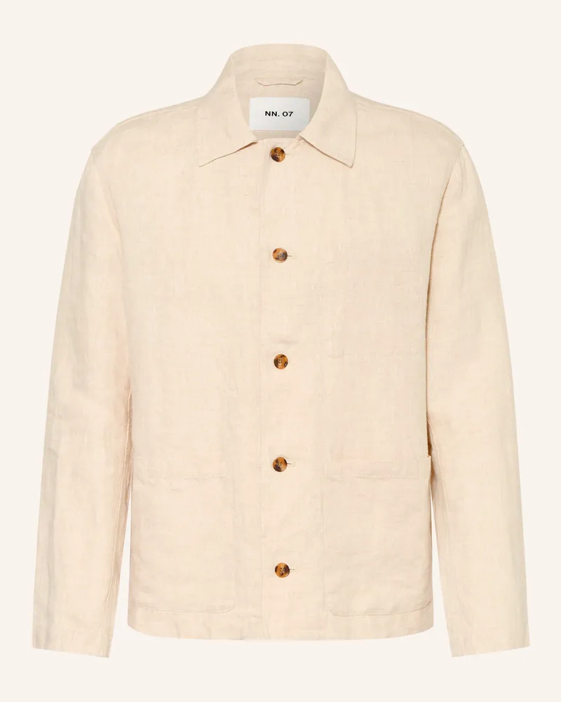 NN 07 Overshirt Morgan Aus Leinen beige Ecru