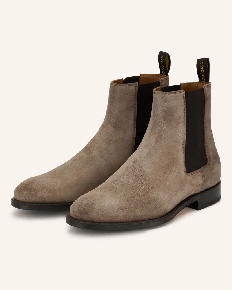 Doucal´s Chelsea-Boots Visone beige Hellbraun
