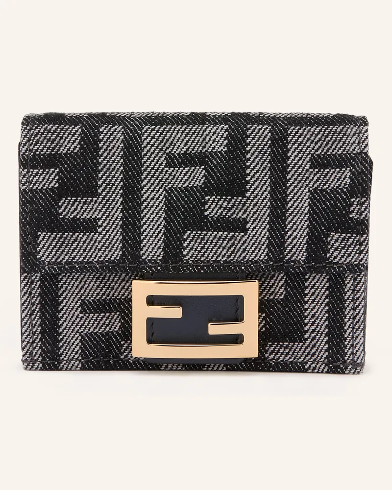 Fendi Geldbörse Baguette Micro blau Dunkelgrau