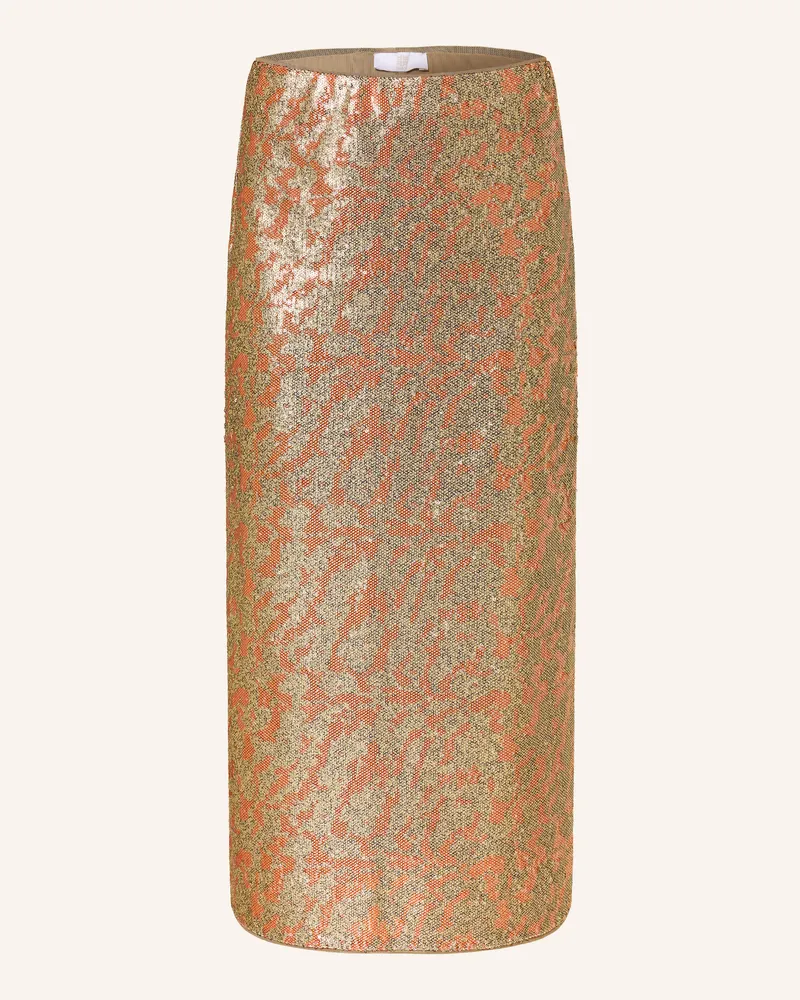 Riani Rock Mit Pailletten orange Gold