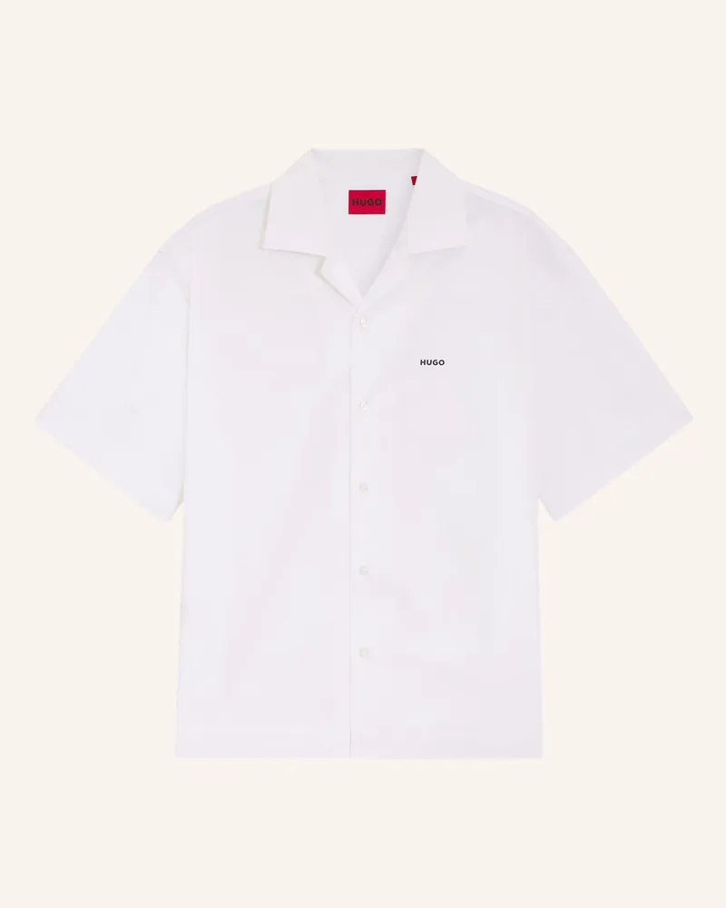 HUGO BOSS Resorthemd ESPINO Comfort Fit Weiss