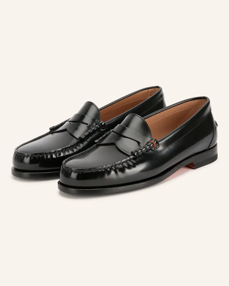 Santoni Penny-Loafer Quentin schwarz Schwarz