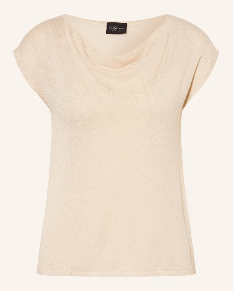S.Oliver Strickshirt mit Glitzergarn Ecru