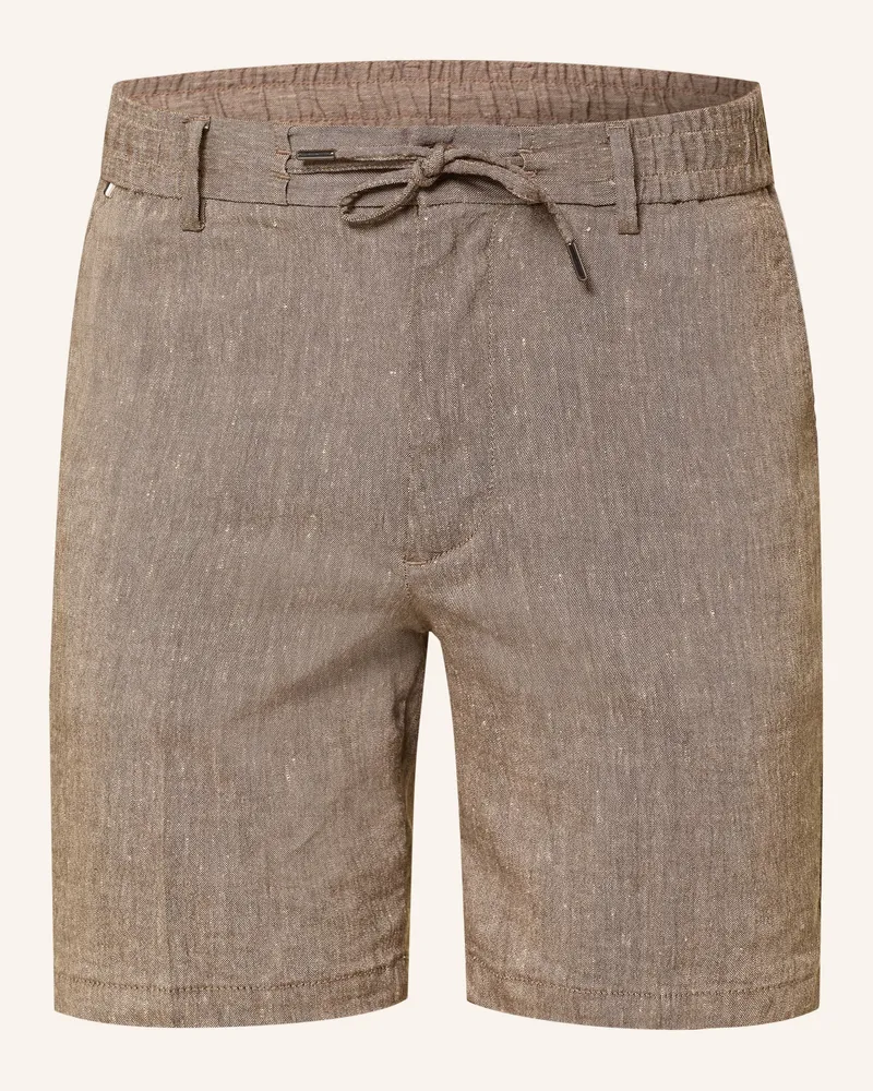HUGO BOSS Shorts Kane Mit Leinen braun Braun