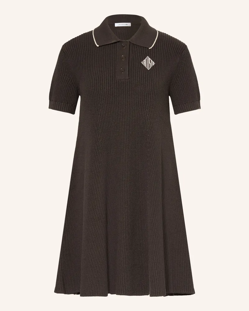 Lacoste Strickkleid Dunkelbraun