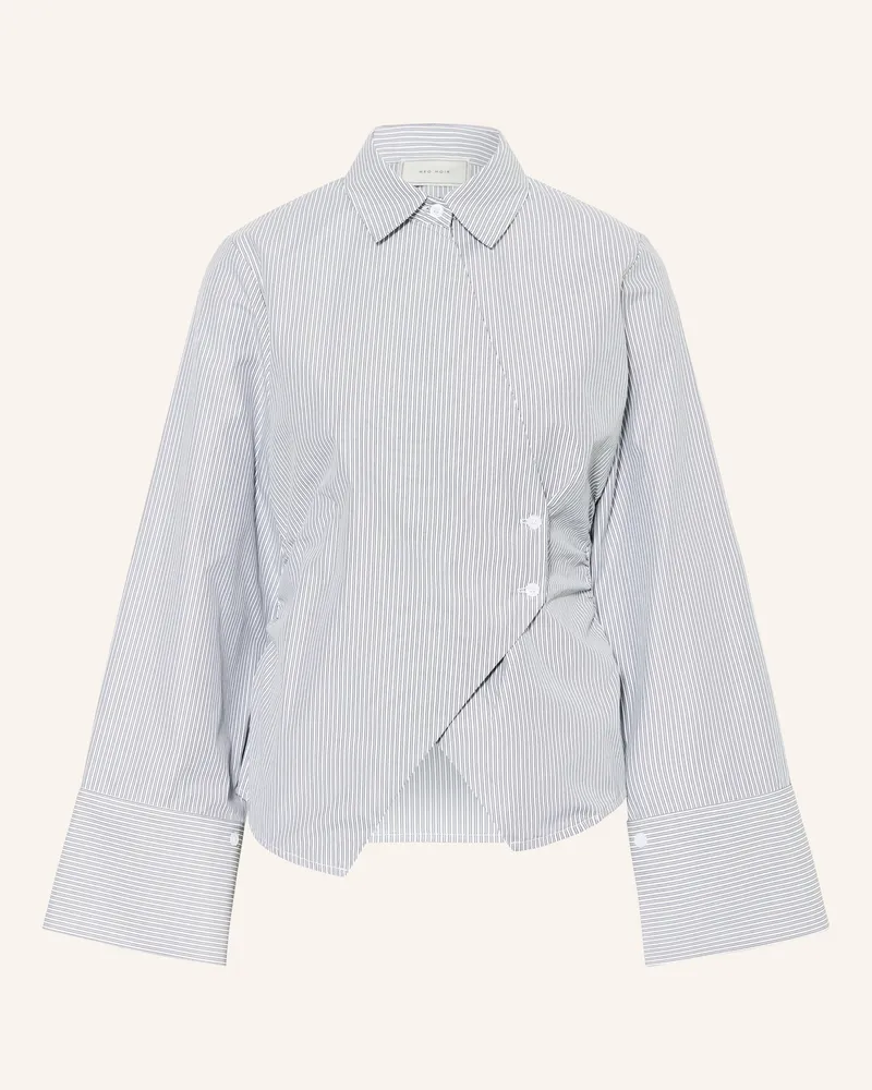 Neo Noir Hemdbluse FENLI in Wickeloptik Weiss