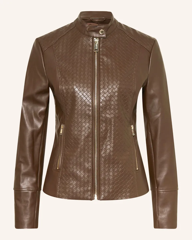 Guess Biker-Jacke Claudine In Lederoptik braun Dunkelbraun