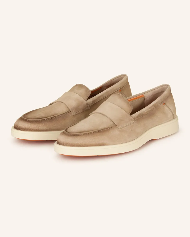 Santoni Slipper Revolve braun Hellbraun