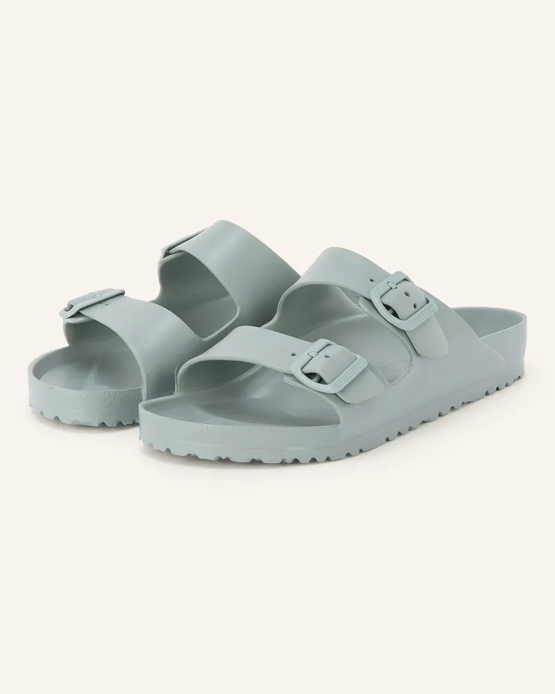 Birkenstock Pantoletten Arizona Eva blau Hellgrün