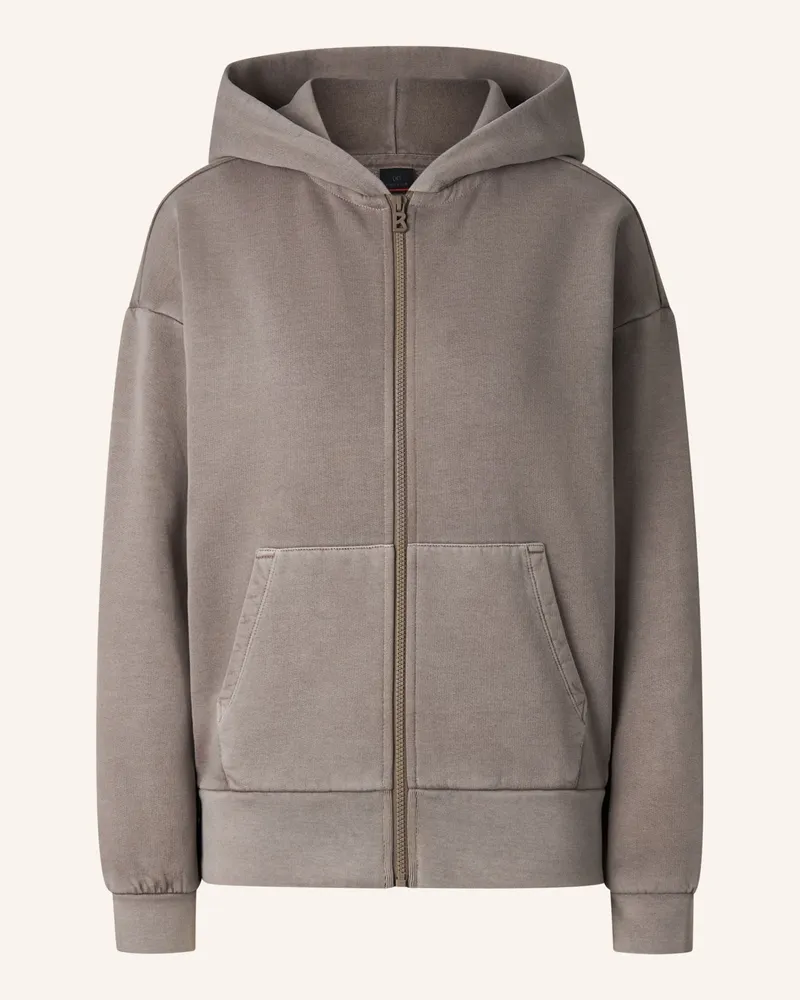Bogner Fire & Ice Baumwoll-Hoodie-Sweatjacke Ilona beige Taupe