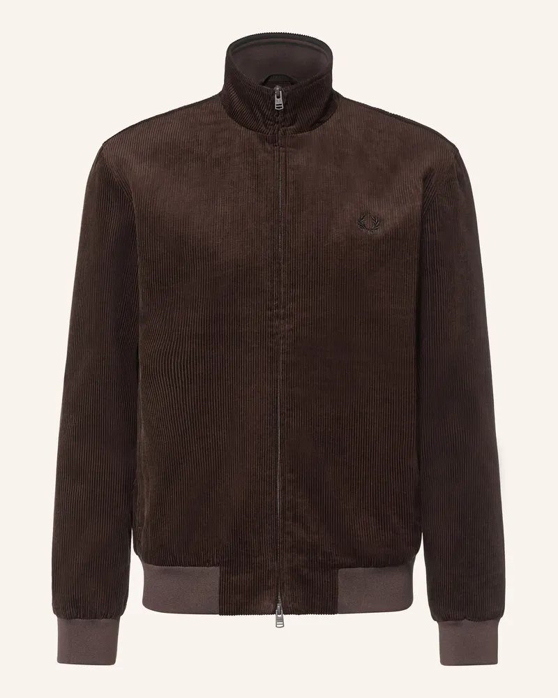 Fred Perry Cordblouson braun Dunkelbraun