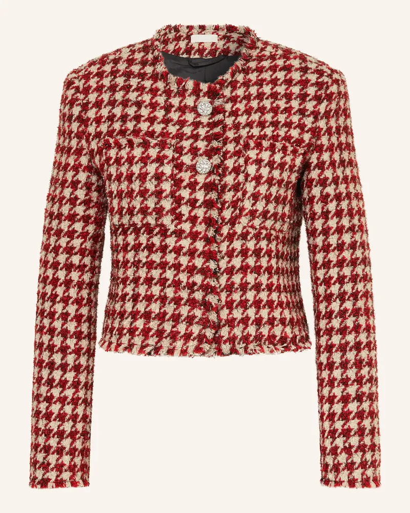 Liu Jo Tweed-Jacke Mit Glitzergarn rot Beige