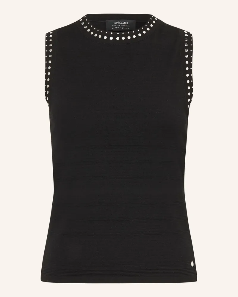 Marc Cain Stricktop Mit Nieten schwarz 900