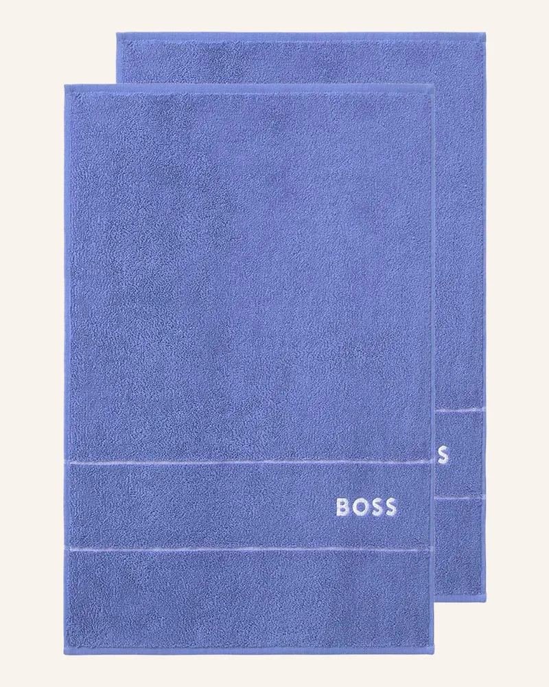 HUGO BOSS Gästetuch 2er Set Plain blau Blau