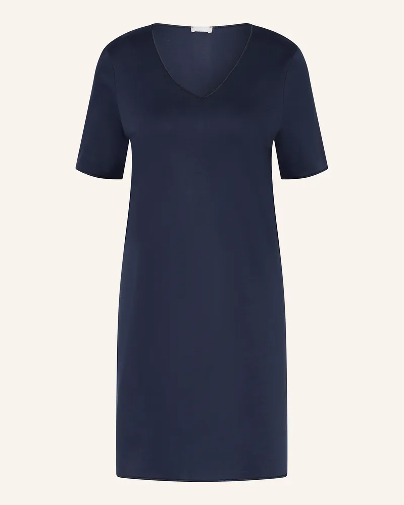Hanro Nachthemd Cotton Silk blau Dunkelblau