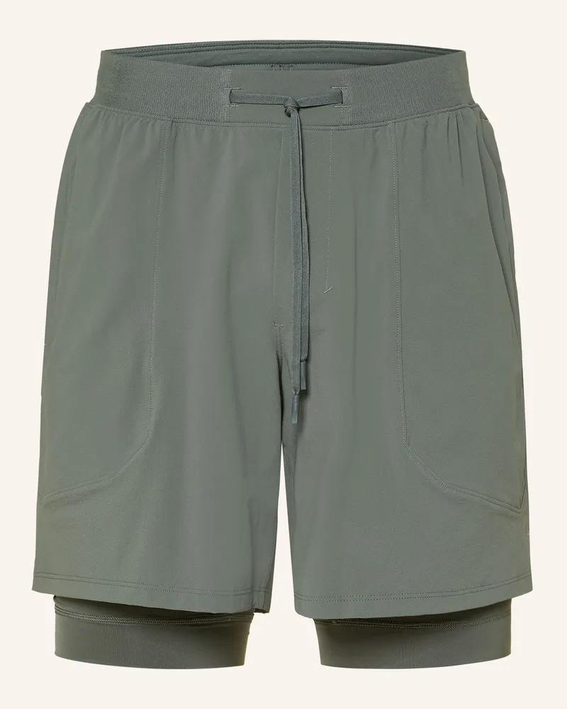 LULULEMON 2-in-1-Trainingsshorts LICENSE TO TRAIN 7IN Khaki