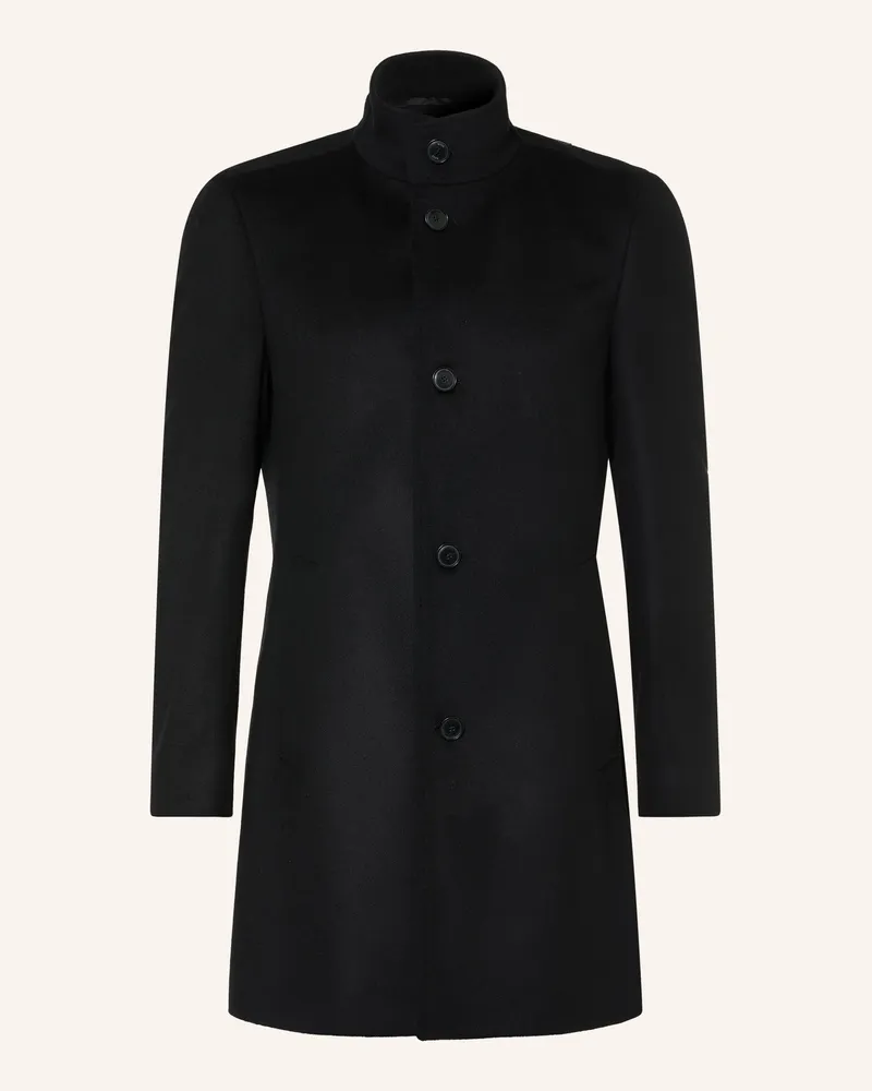 HUGO BOSS Wollmantel Hyed schwarz Schwarz