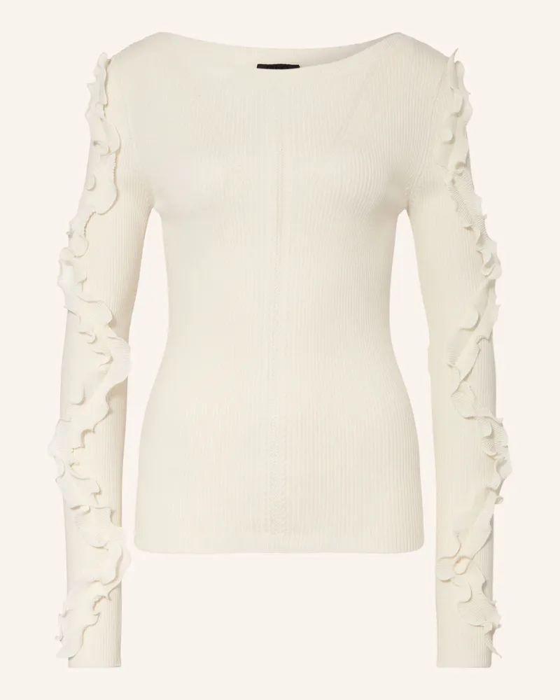 Liu Jo Pullover Mit Rüschen weiss Creme