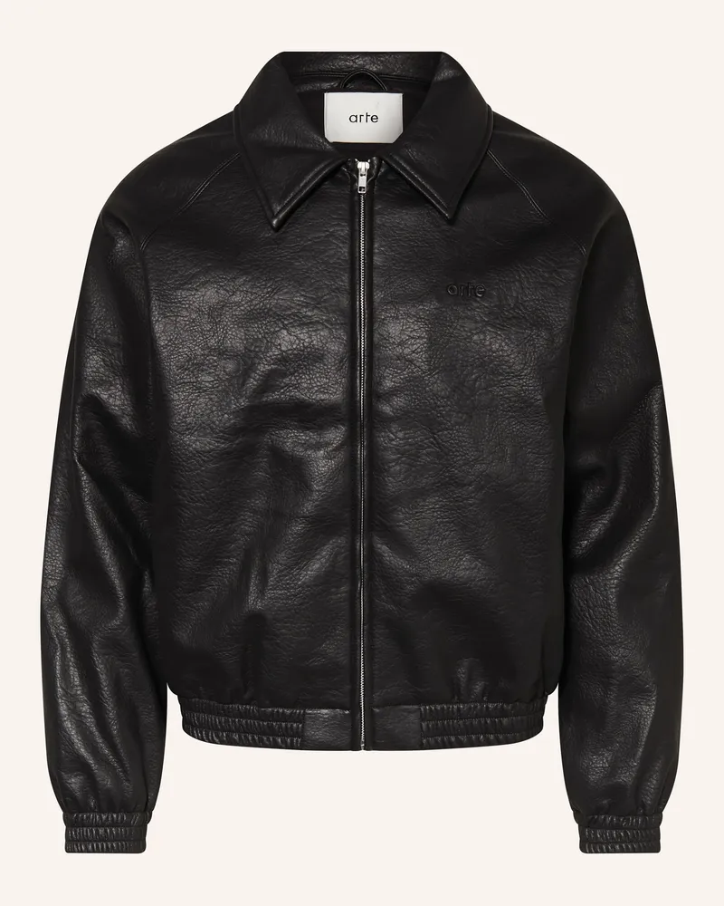 Arte Antwerp Blouson in Lederoptik Schwarz