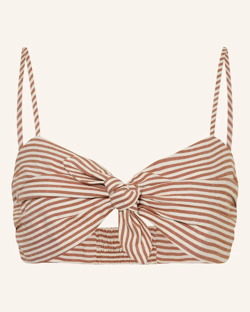 Claudie Pierlot Cropped-Top mit Leinen Braun