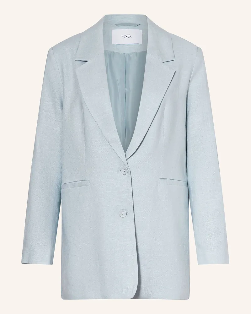 Y.A.S Blazer Mit Leinen blau Hellblau