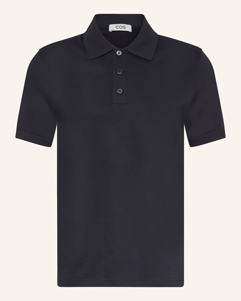 COS Jersey-Poloshirt Regular Fit Dunkelblau
