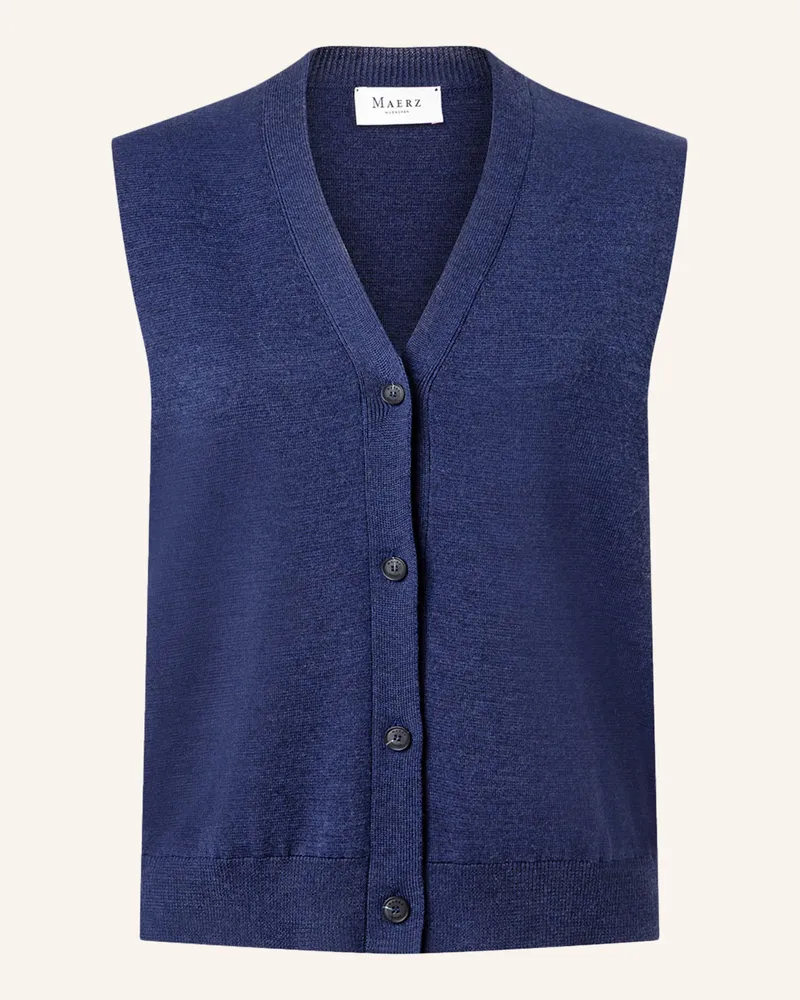 Maerz Strickweste 230400 blau Blau