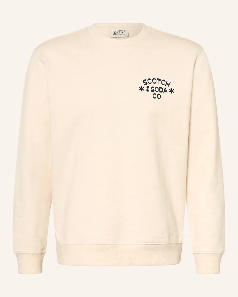 Scotch&Soda Sweatshirt weiss Camel