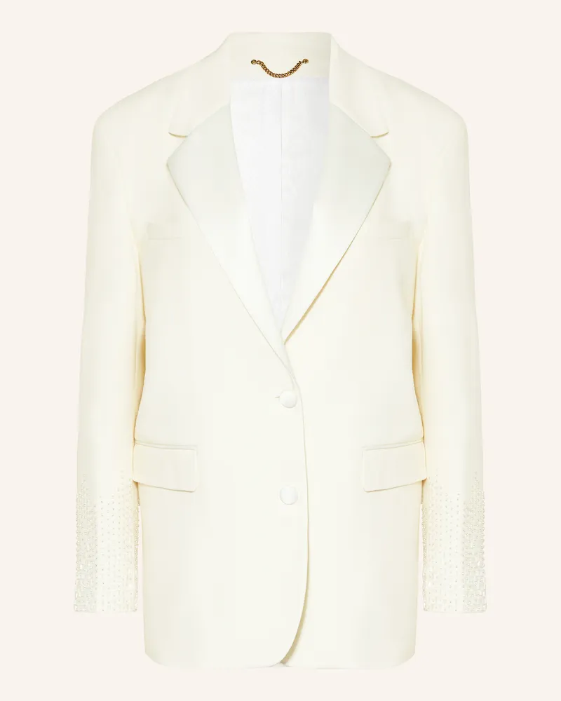 Golden Goose Blazer mit Schmucksteinen Creme