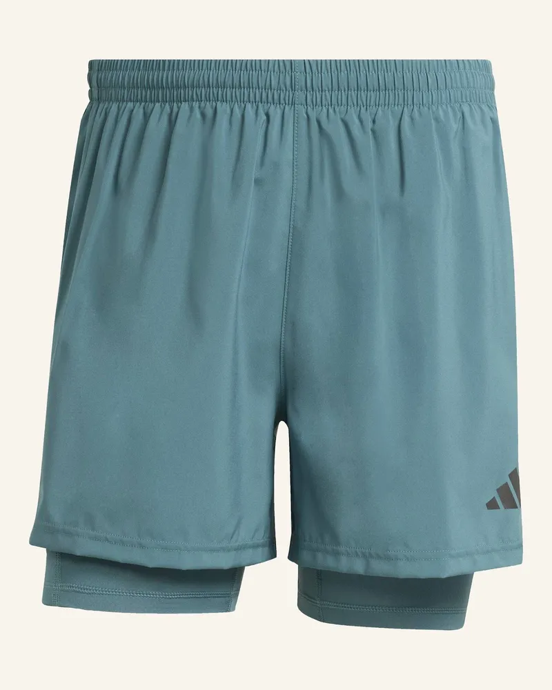 adidas 2-In-1-Laufshorts Own The Run Climacool gruen Türkis
