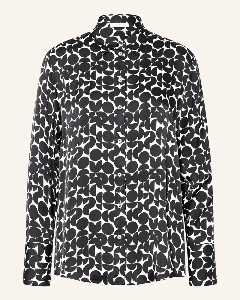 Eterna Hemdbluse aus Satin Schwarz