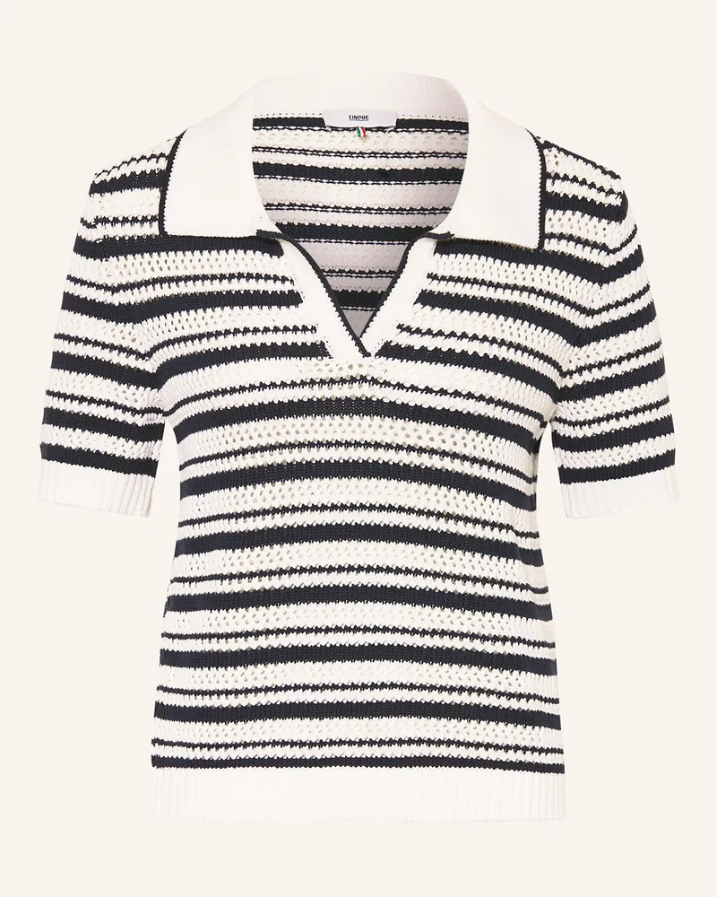 cinque Strick-Poloshirt Cinetari blau Dunkelblau