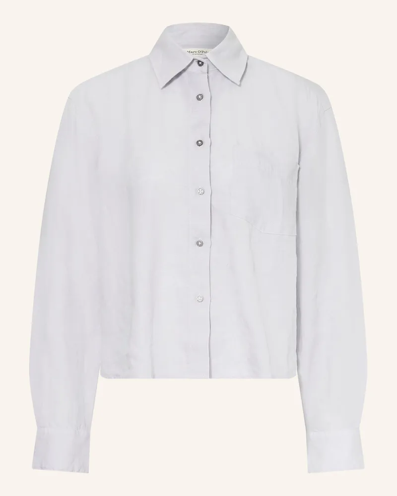 Marc O'Polo Hemdbluse Aus Leinen blau Hellgrau