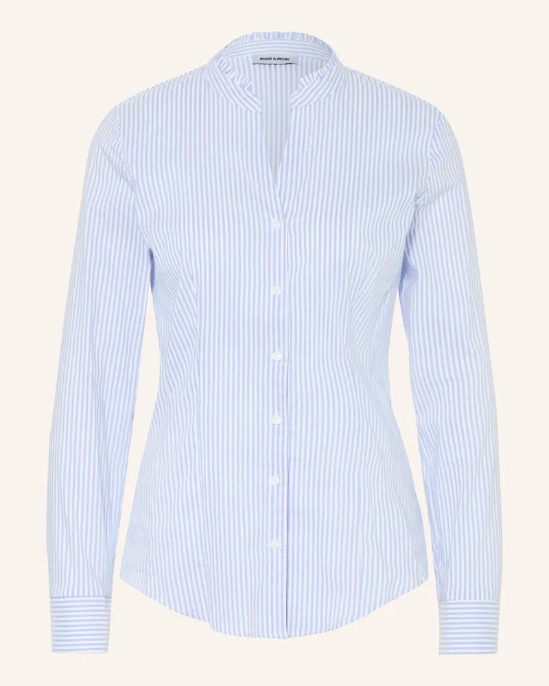 More & More Bluse blau Hellblau