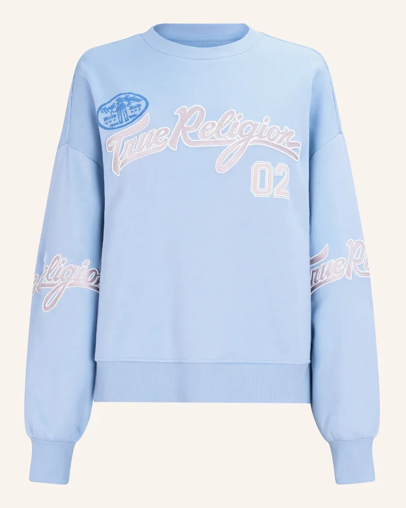 True Religion Sweatshirt EMBROIDERY Blau