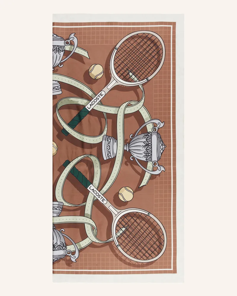 Lacoste Seidentuch Hellbraun