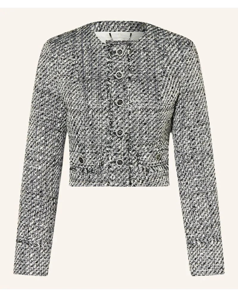 Guess Tweed-Jacke mit Glitzergarn Schwarz