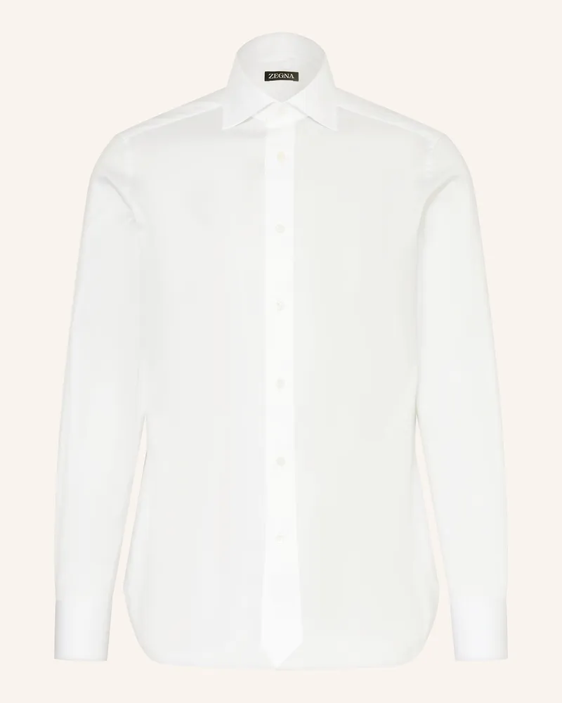 Ermenegildo Zegna Hemd Slim Fit weiss Weiss