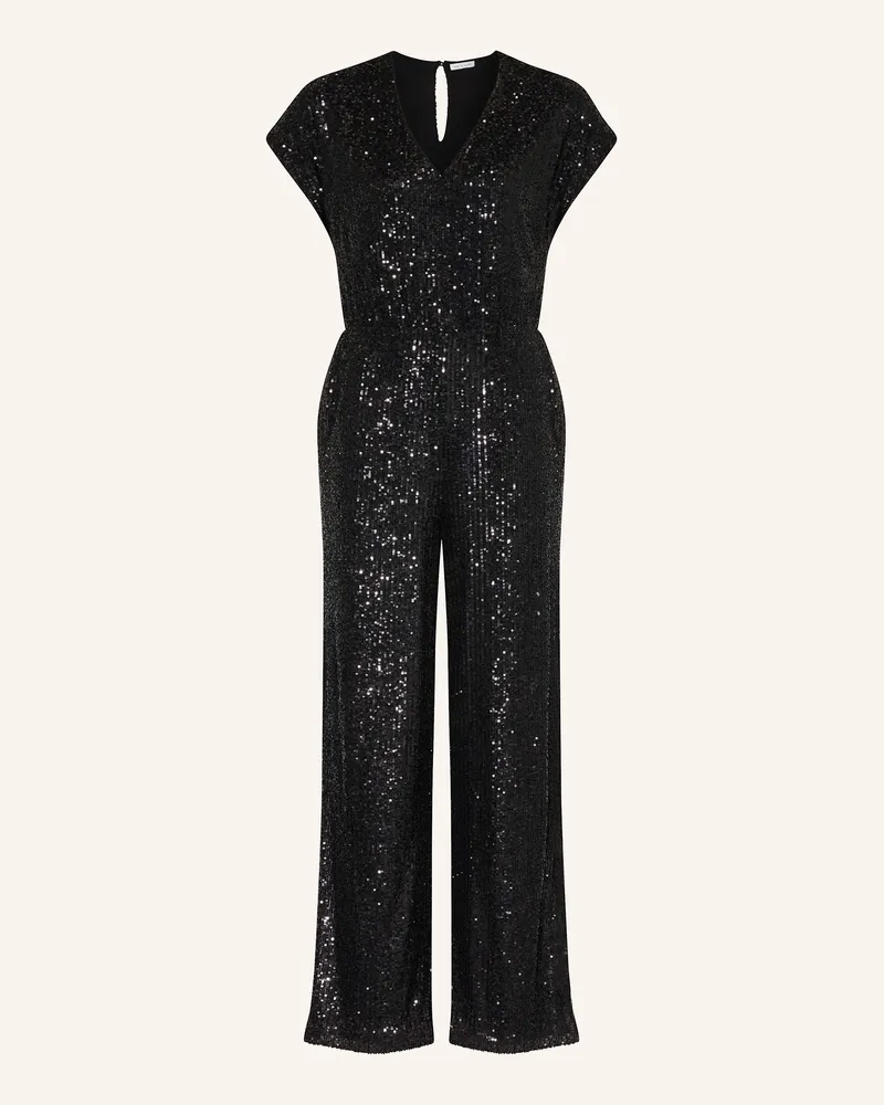 Mrs & HUGS Jumpsuit mit Pailletten Schwarz