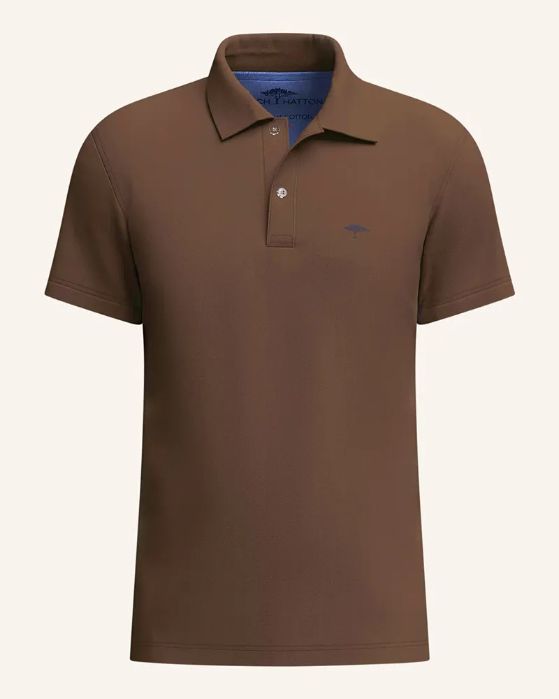 Fynch-Hatton Piqué-Poloshirt Dunkelbraun