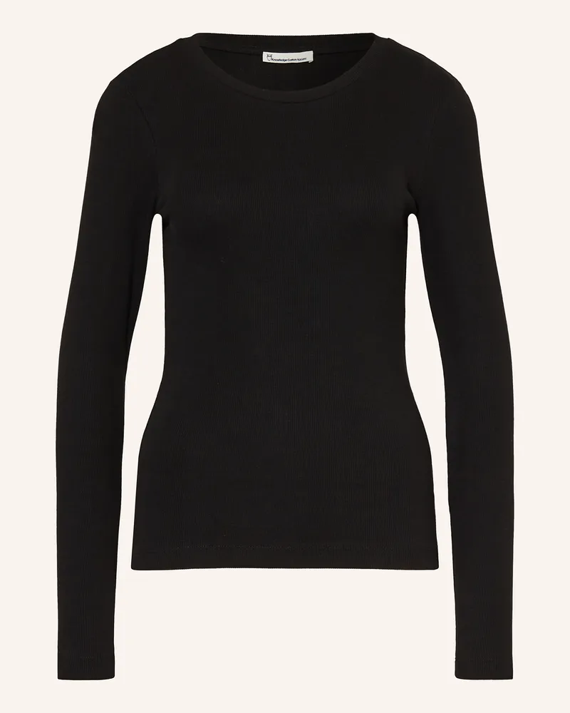 Knowledge Cotton Apparel Longsleeve Schwarz
