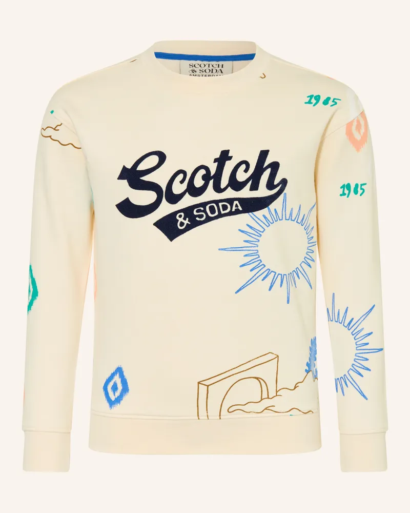 Scotch&Soda Sweatshirt weiss Creme