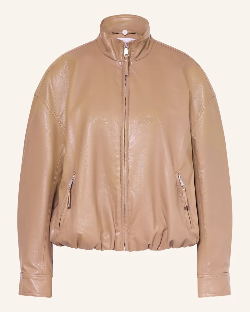 RINO & PELLE Jacke SHAY in Lederoptik Taupe