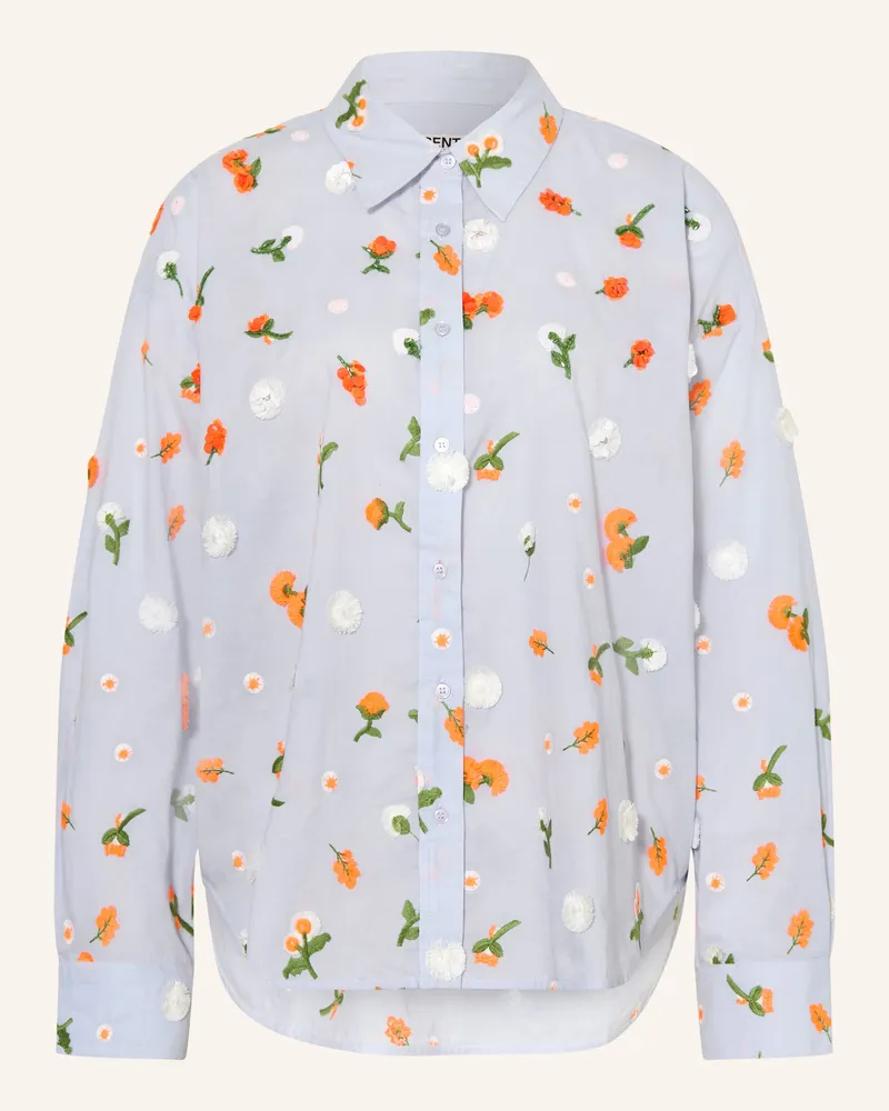 Essentiel Hemdbluse Jimena Mit Pailletten Und Stickereien blau Hellblau