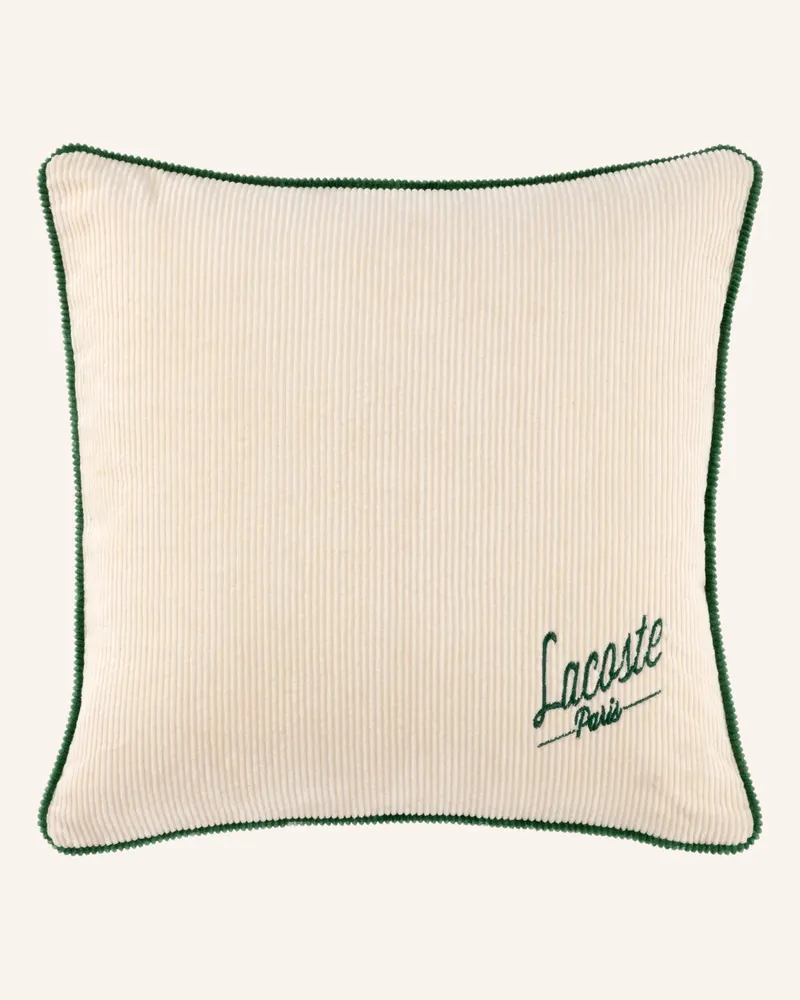 Lacoste Dekokissenhülle Lvelvet beige Weiss
