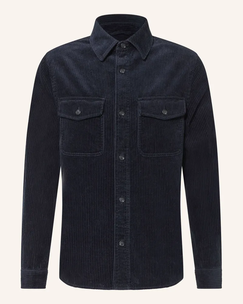 Gant Cord-Overshirt blau Dunkelblau