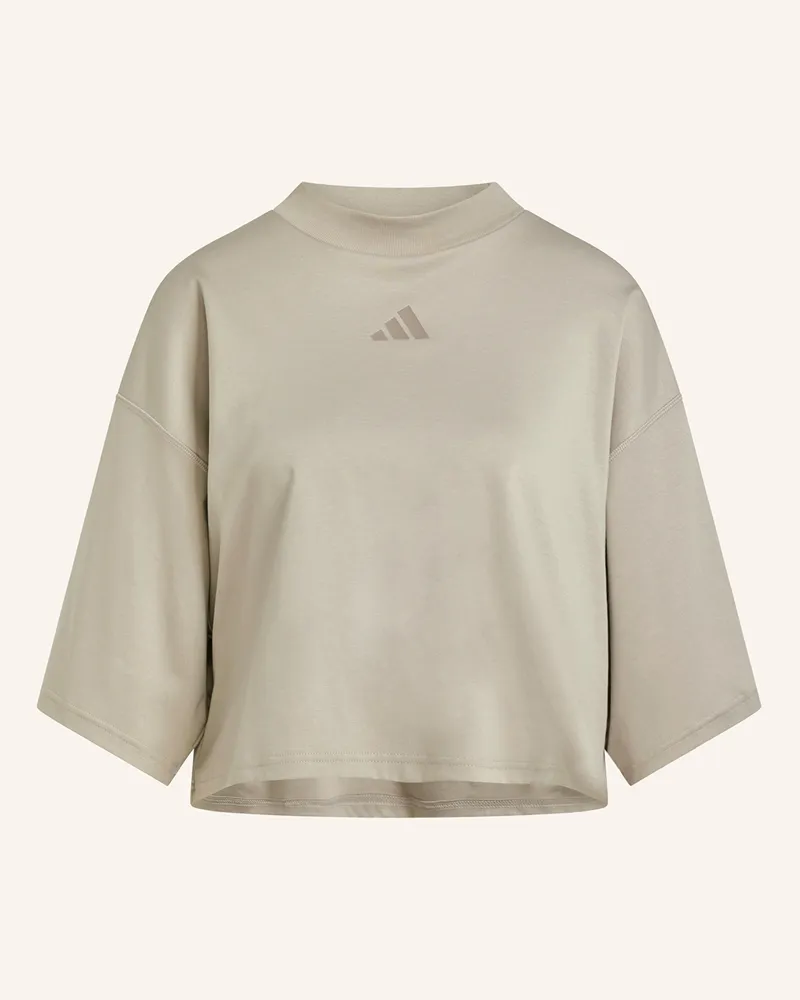 adidas Cropped-Shirt CITY ESCAPE LOOSE Khaki