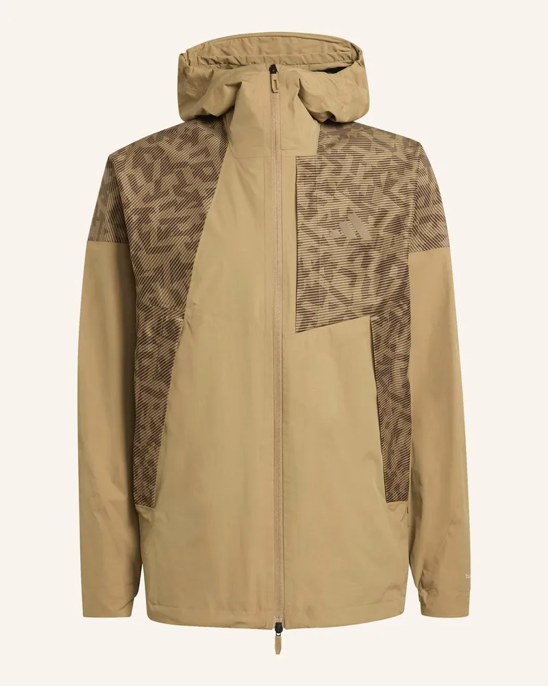 adidas TERREX XPERIOR 2.5 LAYER HYBRID PRIMEKNIT CLIMAPROOF JACKE Braun