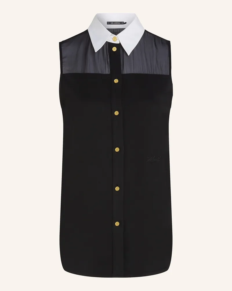 Karl Lagerfeld Bluse schwarz Schwarz