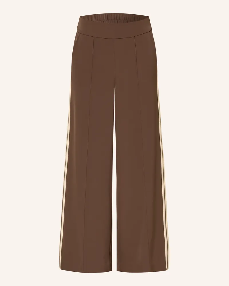 COMMA Hose im Jogging-Stil mit Galonstreifen Dunkelbraun